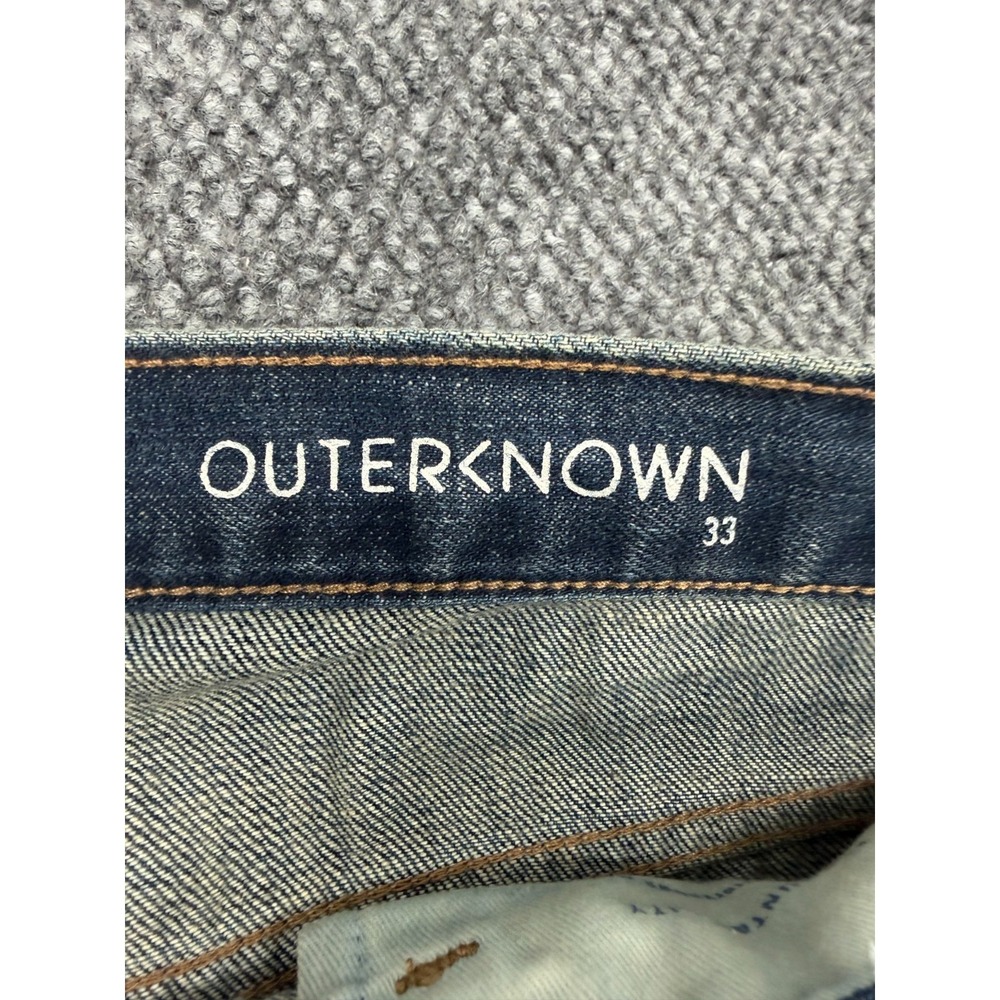 Outerknown SEA Selvedge Jeans Men's 33x34 Dark Blue Denim Organic Cotton - Picture 8 of 16